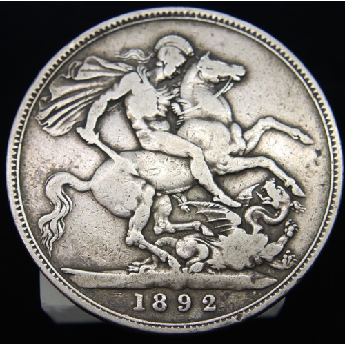 3001 - 1892 - Silver Crown of Queen Victoria. P&P Group 1 (£14+VAT for the first lot and £1+VAT for subsequ... 