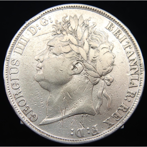 3007 - 1821 - Silver Crown of George IV. P&P Group 1 (£14+VAT for the first lot and £1+VAT for subsequent l... 