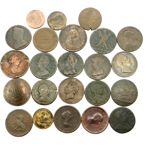 3063 - Collection of Early milled Copper coinage, George, William, Victoria. P&P Group 1 (£14+VAT for the f... 