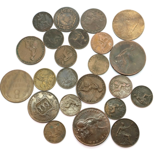 3066 - Collection of Early Copper and Bronze Coinage of Queen Victoria. P&P Group 1 (£14+VAT for the first ... 