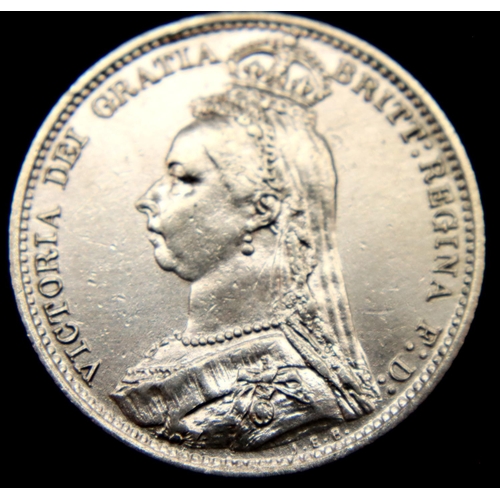 3087 - 1887 - Silver Sixpence of Queen Victoria. P&P Group 1 (£14+VAT for the first lot and £1+VAT for subs... 