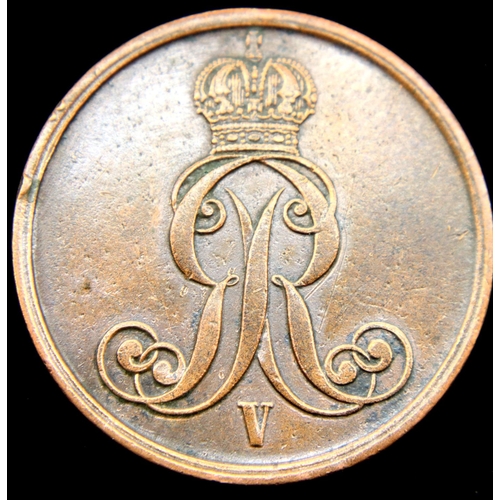 3097 - 1853 - 2 Pfennige - Hannover mint Bavarian States. P&P Group 1 (£14+VAT for the first lot and £1+VAT... 