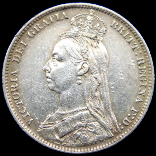 3108 - 1890 - Silver Shilling of Queen Victoria. P&P Group 1 (£14+VAT for the first lot and £1+VAT for subs... 