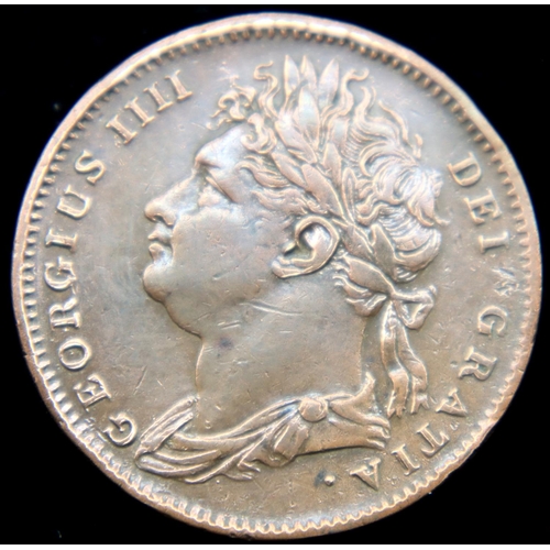 3109 - 1825 - Copper Farthing of George IV. P&P Group 1 (£14+VAT for the first lot and £1+VAT for subsequen... 