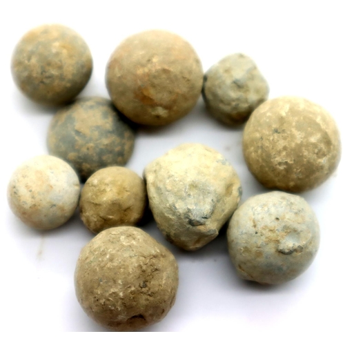 3133 - Lot of Lead Musket Balls of various Caliber - evidence of impact damage on some - Yorkshire finds. P... 