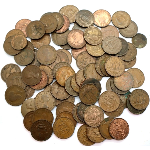 3150 - George V and later copper halfpennies. P&P Group 1 (£14+VAT for the first lot and £1+VAT for subsequ... 