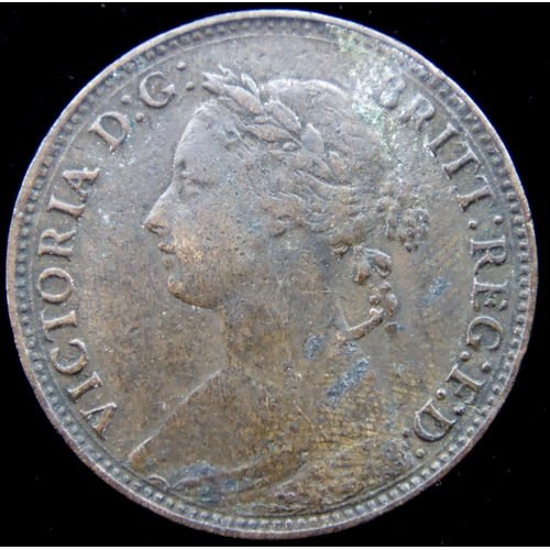 3161 - An 1881 capsulated farthing. P&P Group 1 (£14+VAT for the first lot and £1+VAT for subsequent lots)