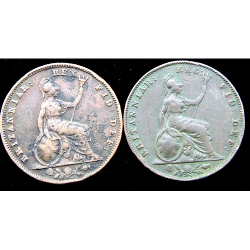 3165 - Two farthings, 1837 and 1853. P&P Group 1 (£14+VAT for the first lot and £1+VAT for subsequent lots)