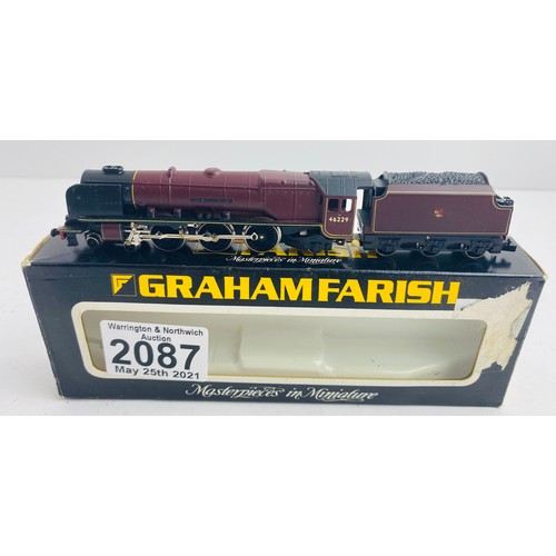 2087 - Graham Farish N Gauge 46229 Steam Locomotive Boxed (wrong box) - P&P Group 1 (£14+VAT for the first ... 