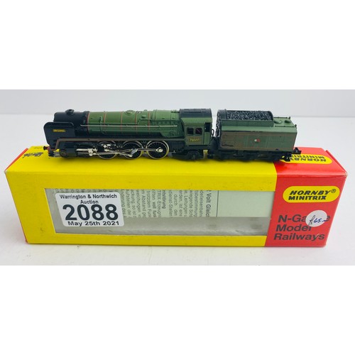 2088 - Minitrix N Gauge 'Britannia' Locomotive Boxed (paint worn on tender) - P&P Group 1 (£14+VAT for the ... 