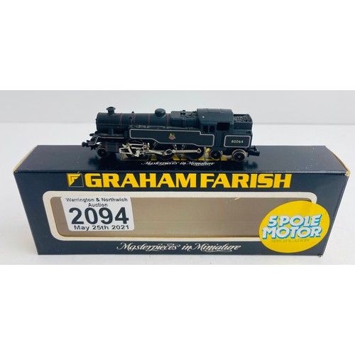 2094 - Graham Farish N Gauge 2-6-4 BR Tank Locomotive Boxed (wrong box no inner) - P&P Group 1 (£14+VAT for... 