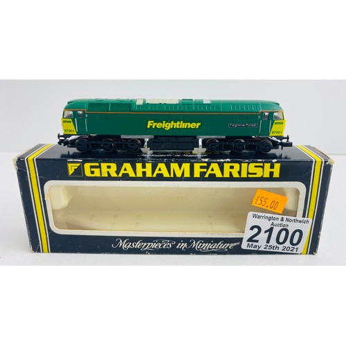 2100 - Graham Farish N Gauge Class 57 001 Locomotive Boxed  - P&P Group 1 (£14+VAT for the first lot and £1... 