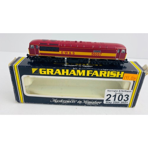 2103 - Graham Farish N Gauge Class 56 057 'British Fuels' Locomotive Boxed  - P&P Group 1 (£14+VAT for the ... 