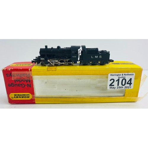 2104 - Trix N Gauge BR 2-6-0 Locomotive Boxed  - P&P Group 1 (£14+VAT for the first lot and £1+VAT for subs... 