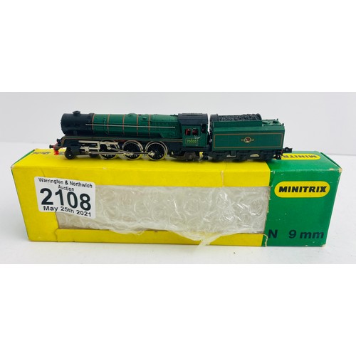 2108 - Minitrix N Gauge 4-6-0 70000 Steam Locomotive Boxed  - P&P Group 1 (£14+VAT for the first lot and £1... 