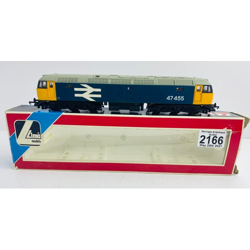 2166 - Lima OO Gauge Class 47 455 Locomotive Boxed  - P&P Group 1 (£14+VAT for the first lot and £1+VAT for... 