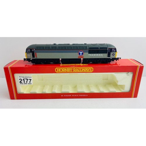 2177 - Hornby OO Gauge Class 56 127 Transrail Locomotive Boxed  - P&P Group 1 (£14+VAT for the first lot an... 