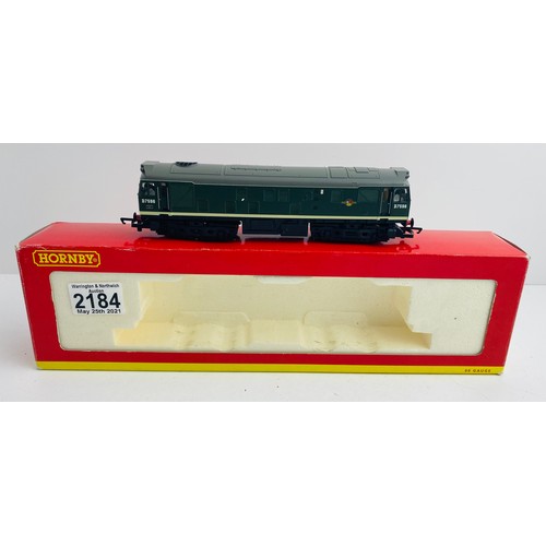 2184 - Hornby OO Gauge D7596 BR Green  Locomotive Boxed  - P&P Group 1 (£14+VAT for the first lot and £1+VA... 