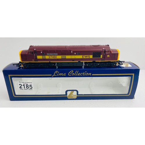 2185 - Lima OO Gauge Class 37 401 'Mary Queen of Scots'  Locomotive Boxed  (missing its buffers) - P&P Grou... 