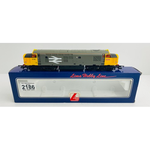 2186 - Lima OO Gauge Class 37 697 BR Railfreight Locomotive Boxed  (missing its buffers) - P&P Group 1 (£14... 