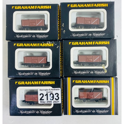 2193 - 6x Graham Farish N Gauge Assorted Wagons All Boxed - P&P Group 1 (£14+VAT for the first lot and £1+V... 