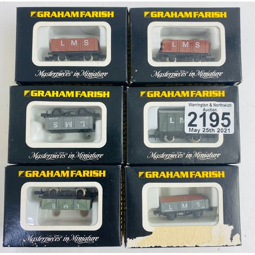 2195 - 6x Graham Farish N Gauge Assorted Wagons All Boxed - P&P Group 1 (£14+VAT for the first lot and £1+V... 