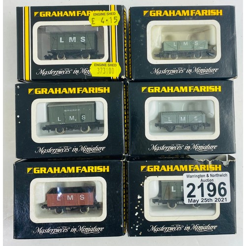 2196 - 6x Graham Farish N Gauge Assorted Wagons All Boxed - P&P Group 1 (£14+VAT for the first lot and £1+V... 