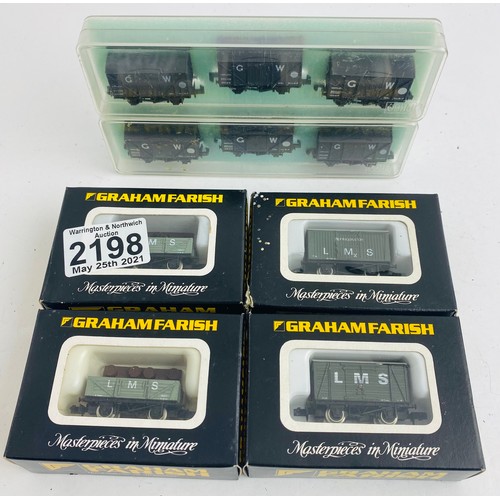 2198 - 10x Graham Farish/Peco N Gauge Assorted Wagons All Boxed - P&P Group 1 (£14+VAT for the first lot an... 