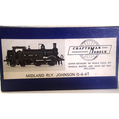 2224 - Locomotive kit OO scale metal Craftsman Models; Midland Johnson 0.4.4 tank, appears complete (unstar... 