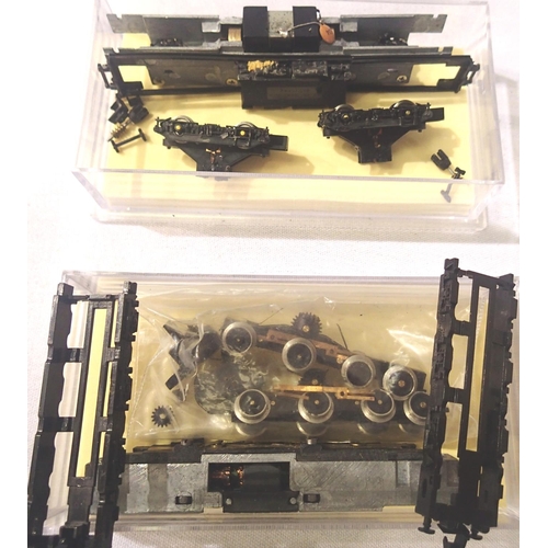 2329 - Farish N gauge class 40 chassis/bogie and Dapol N gauge class 73 chassis/bogies, all for spares or r... 