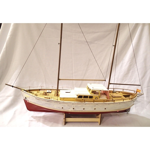 2219 - Wooden static model kit built of motor yacht Bruma, L: 90 cm. Not available for in-house P&P, contac... 