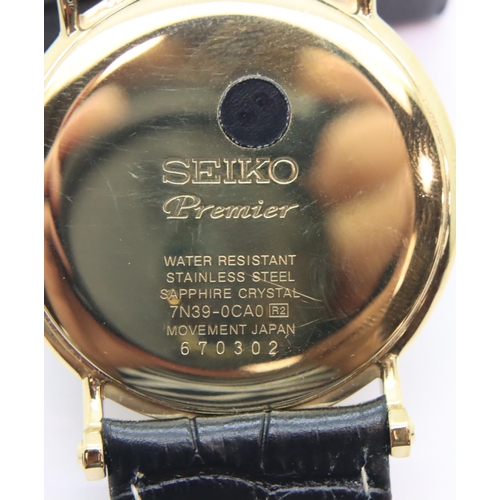 103 - Gents Seiko calendar wristwatch, D: 4 cm. P&P Group 1 (£14+VAT for the first lot and £1+VAT for subs... 