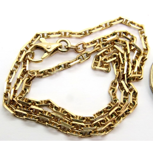 67 - 9ct gold link chain, L: 40 cm. 7g. P&P Group 1 (£14+VAT for the first lot and £1+VAT for subsequent ... 