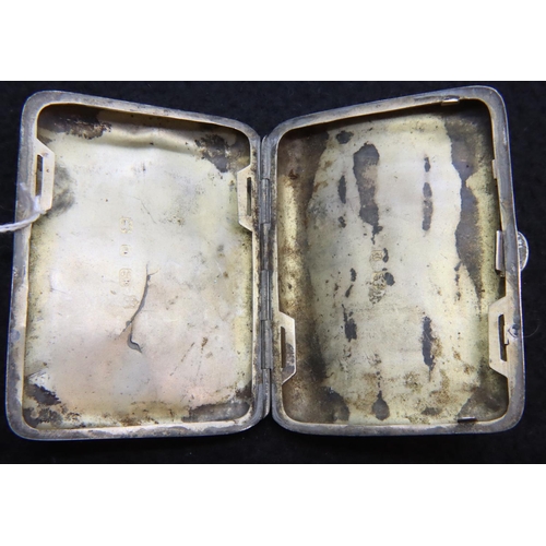 126 - Silver cigarette case, 62g. P&P Group 1 (£14+VAT for the first lot and £1+VAT for subsequent lots)