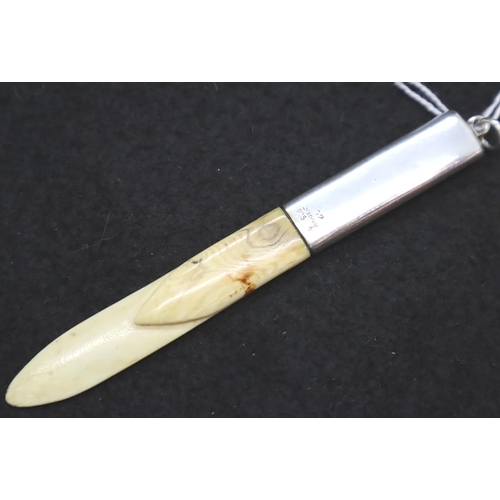 131 - Hallmarked silver and enamel Asprey letter opener. P&P Group 1 (£14+VAT for the first lot and £1+VAT... 