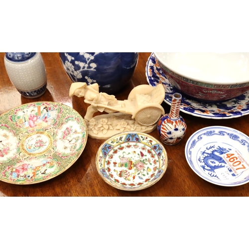 150 - Collection of mixed Oriental ceramics. P&P Group 3 (£25+VAT for the first lot and £5+VAT for subsequ... 