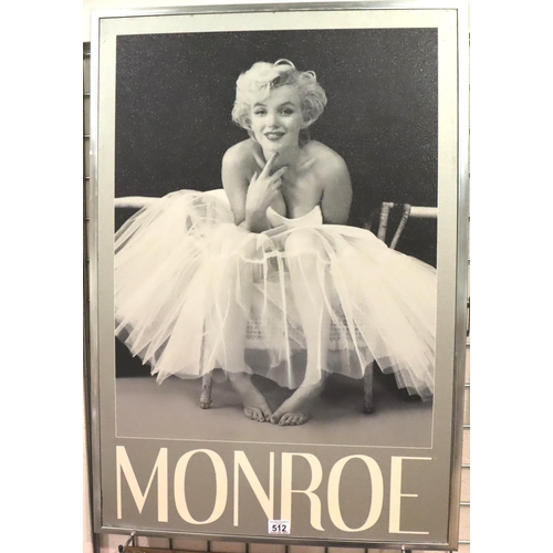 512 - Large publicity shot of Marilyn Monroe, monochrome and textured, 60 x 90 cm. Not available for in-ho... 