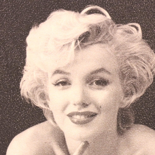 512 - Large publicity shot of Marilyn Monroe, monochrome and textured, 60 x 90 cm. Not available for in-ho... 