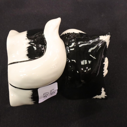 200 - Lorna Bailey cat in the the Marvin pattern, H: 13 cm. P&P Group 1 (£14+VAT for the first lot and £1+... 