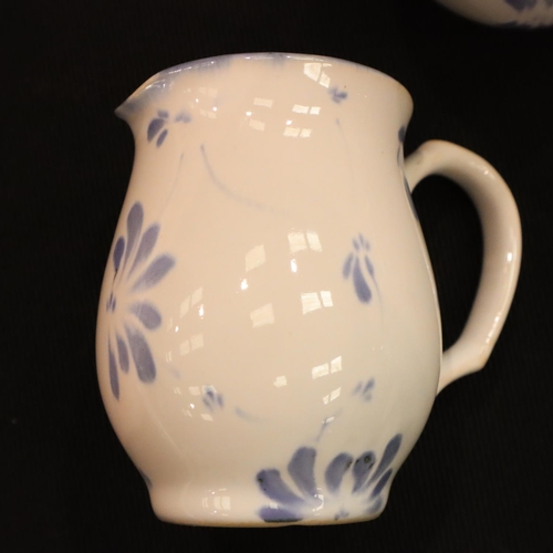 229 - Denby blue and white tea and coffee set. Not available for in-house P&P, contact Paul O'Hea at Mailb... 