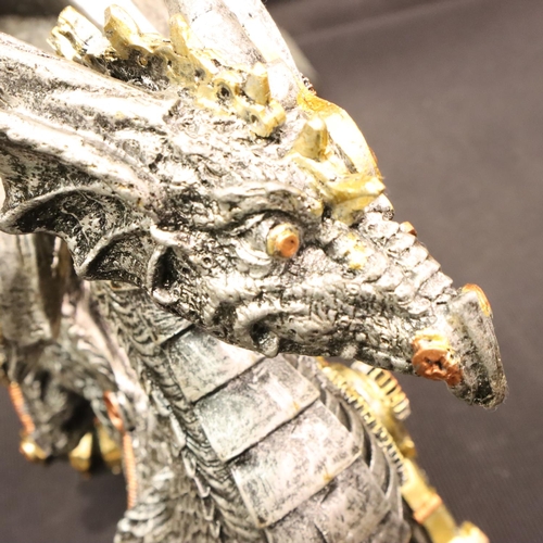 265 - Steampunk style dragon, H: 24 cm. P&P Group 3 (£25+VAT for the first lot and £5+VAT for subsequent l... 