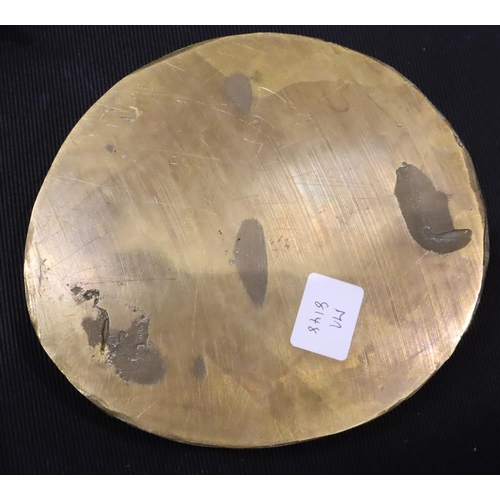 267 - Cast bronze South African lions paw print, L: 15 cm. Not available for in-house P&P, contact Paul O'... 