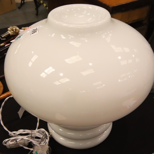 286 - Carlo Nason for AV. Mezzega milk glass table lamp, rewired. Not available for in-house P&P, contact ... 