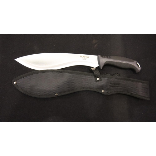 370 - New canvas cased machete by HAKU, blade L: 24 cm. P&P Group 2 (£18+VAT for the first lot and £3+VAT ... 