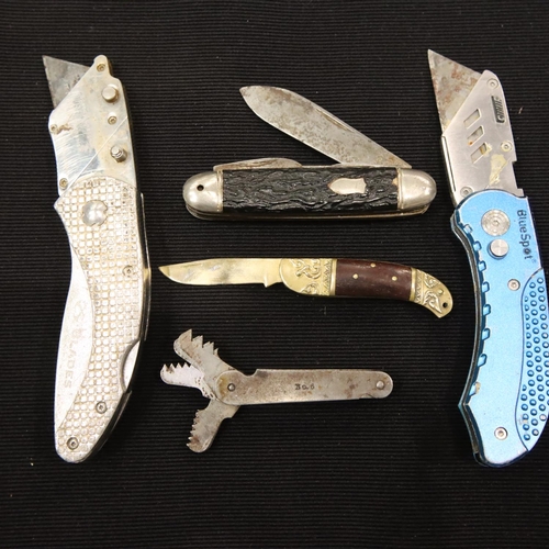 373 - Collection of folding knives. P&P Group 2 (£18+VAT for the first lot and £3+VAT for subsequent lots)