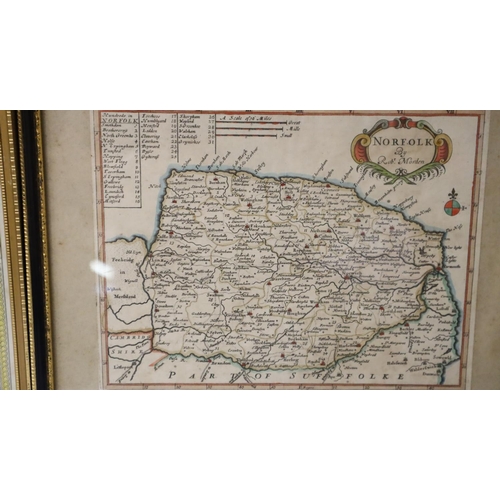 445a - Robert Morden map of Norfolk and a Thomas Morle map of Westmoreland. Not available for in-house P&P,... 