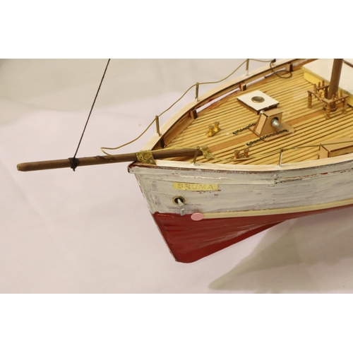 2219 - Wooden static model kit built of motor yacht Bruma, L: 90 cm. Not available for in-house P&P, contac... 