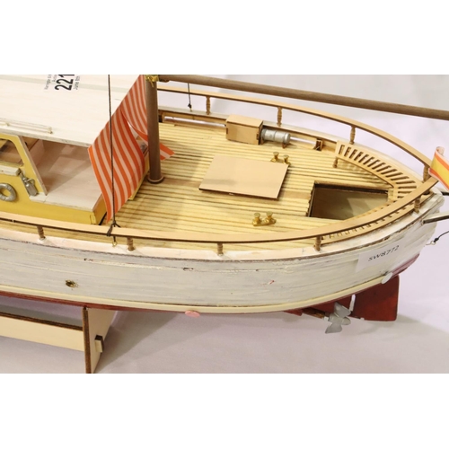 2219 - Wooden static model kit built of motor yacht Bruma, L: 90 cm. Not available for in-house P&P, contac... 