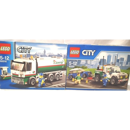 2244 - Two Lego vehicles; 60016 Petrol Tanker and 60081 Breakdown Truck. P&P Group 2 (£18+VAT for the first... 