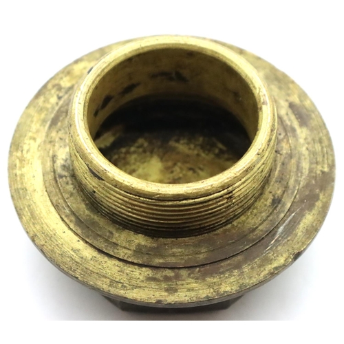 3111 - WWI gun carriage wheel hub, stamped and dated 1917, 57 x 36 cm. P&P Group 1 (£14+VAT for the first l... 